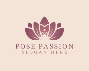 Lotus Pose Meditation logo design