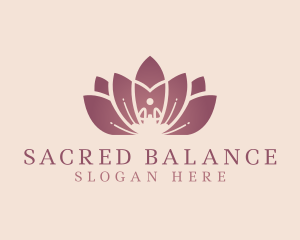 Lotus Pose Meditation logo design