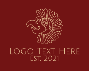 Chieftain - Tribal Sun Bird logo design