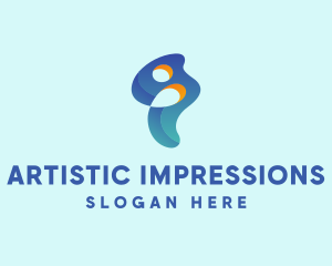 Abstract Art Person logo design