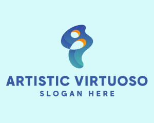 Abstract Art Person logo design