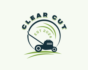 Lawn Mower Gardener logo design