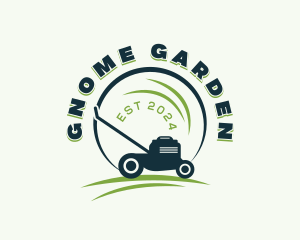 Lawn Mower Gardener logo design