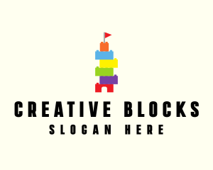 Colorful Tower Block logo design