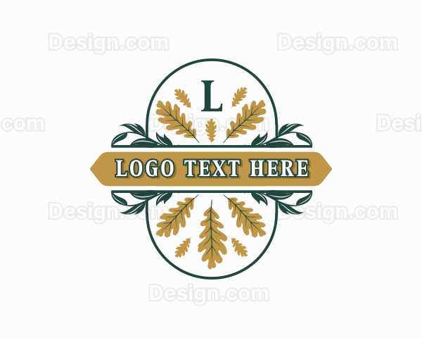 Nature Leaf Ornament Logo