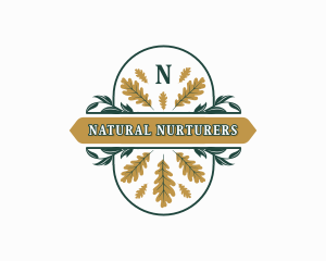 Nature Leaf Ornament logo design