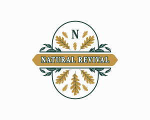 Nature Leaf Ornament logo design