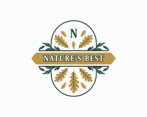 Nature Leaf Ornament logo design