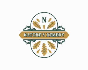 Nature Leaf Ornament logo design