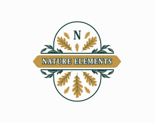 Nature Leaf Ornament logo design