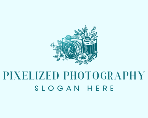 Camera Floral Photography logo design