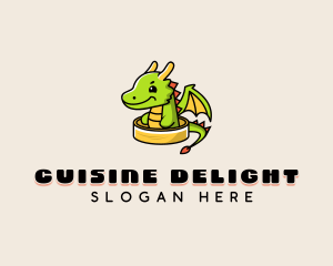 Dragon Wings Dimsum logo design