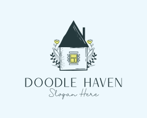 House Plants Doodle logo design