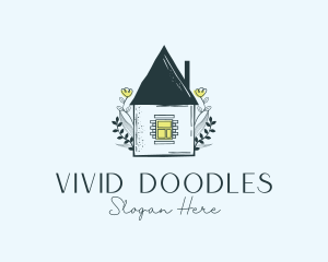 House Plants Doodle logo design