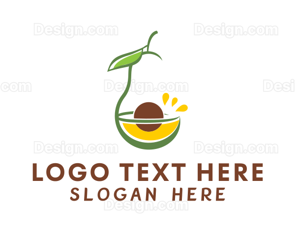 Avocado Juice Smoothie Logo