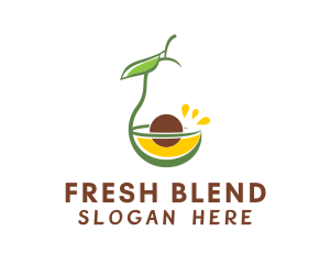 Avocado Juice Smoothie logo design