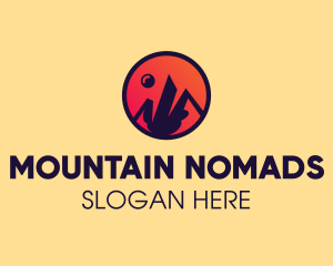 Outdoor Mountain Hiking  logo design