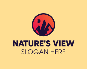 Outdoor Mountain Hiking  logo design