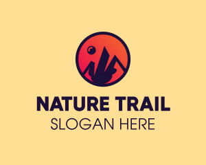 Outdoor Mountain Hiking  logo design