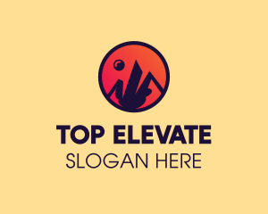 Outdoor Mountain Hiking  logo design