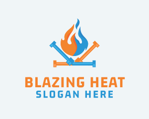 Fire Plumbing Pipe logo design