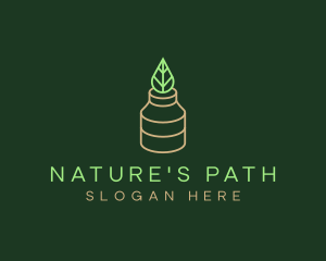 Natural Organic Bottle logo design