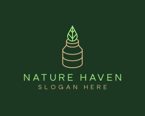 Natural Organic Bottle logo design