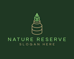 Natural Organic Bottle logo design