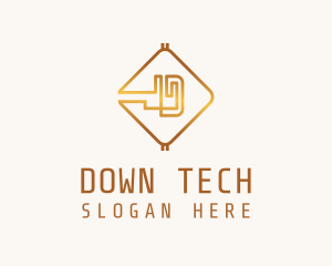 Tech Crypto Letter D logo design