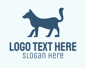 Dog & Cat Silhouette logo