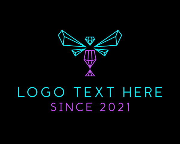 Geometric Neon Bar  logo