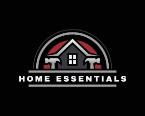 Home Roofing Hammer Tool logo design