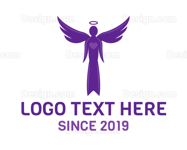 Purple Heart Angel Logo