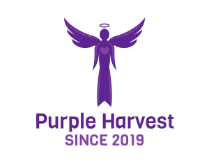 Purple Heart Angel logo design