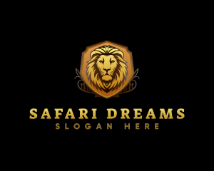 Lion Shield Safari logo design