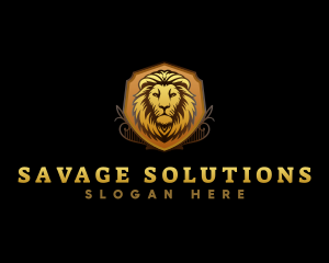 Lion Shield Safari logo design