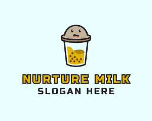 Boba Milk Tea logo design