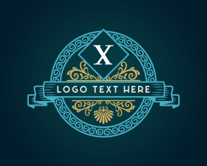 Greek Chi Symbol Ornament logo