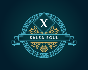 Greek Chi Symbol Ornament logo