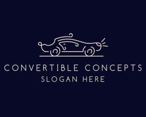Retro Convertible Car logo