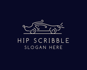 Retro Convertible Car logo design