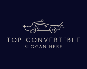 Retro Convertible Car logo
