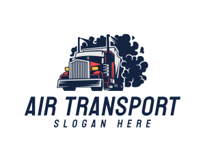 Smoking Truck Delivery logo design