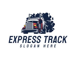 Smoking Truck Delivery logo design