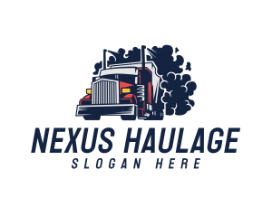 Smoking Truck Delivery logo design