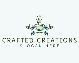 Candle Leaf Light logo design