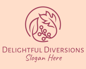 Pink Floral Ornament  logo design