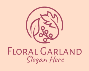 Pink Floral Ornament  logo design