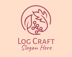 Pink Floral Ornament  logo design