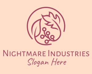 Pink Floral Ornament  logo design